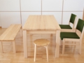 テーブル＋チェアB 2脚＋ベンチ＋スツール