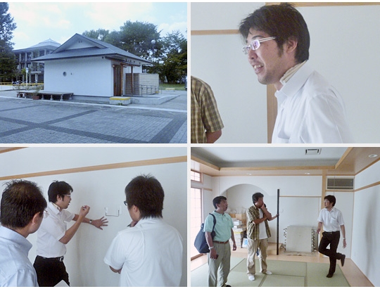 スピンオフを塗布した工場の屋上